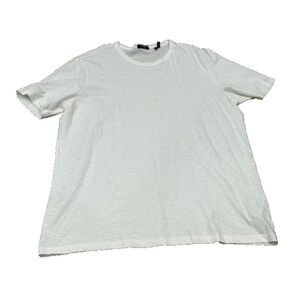 Theory Womens T-Shirts Short Sleeve Crew Neck Lightweight Cotton White Size XXL